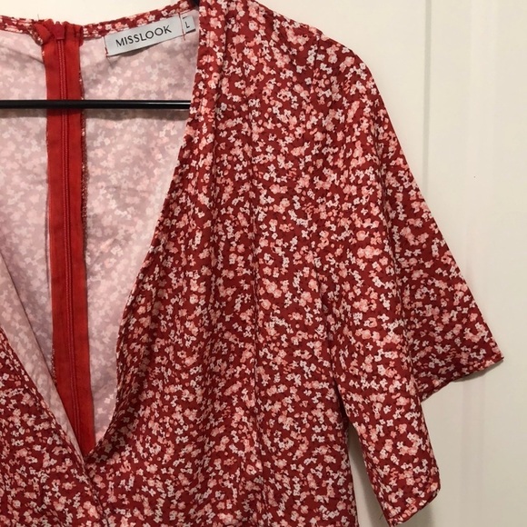 Misslook Maxi Floral Dress Womens Size LARGE - Picture 4 of 6